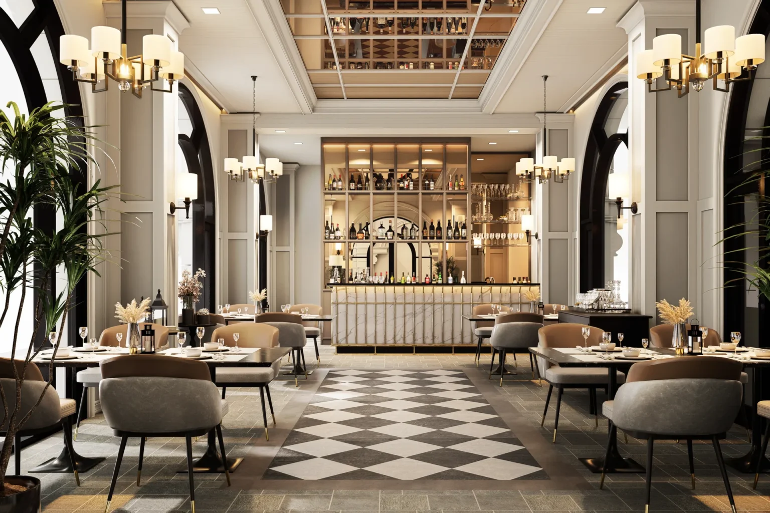 Luxury restaurant at RatiLanna Nimman five-star hotel in Chiang Mai